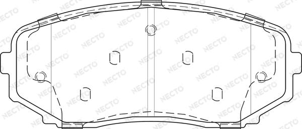 Necto FD7517A - Тормозные колодки, дисковые, комплект www.autospares.lv