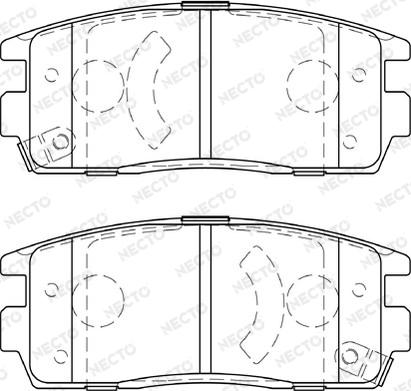 Necto FD7578A - Bremžu uzliku kompl., Disku bremzes www.autospares.lv