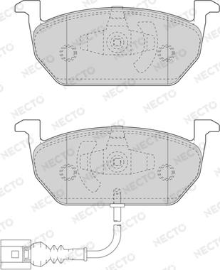 Necto FD7602A - Тормозные колодки, дисковые, комплект www.autospares.lv