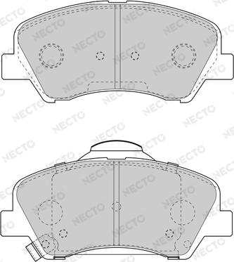 Necto FD7612A - Brake Pad Set, disc brake www.autospares.lv