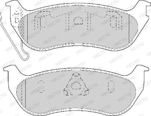 Necto FD7093A - Тормозные колодки, дисковые, комплект www.autospares.lv