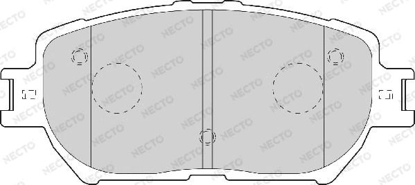 Necto FD7065A - Тормозные колодки, дисковые, комплект www.autospares.lv