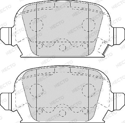 Necto FD7013A - Тормозные колодки, дисковые, комплект www.autospares.lv