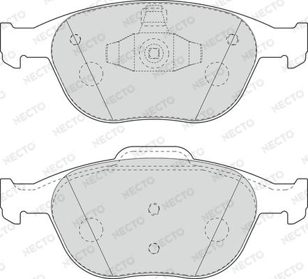 Necto FD7034V - Brake Pad Set, disc brake www.autospares.lv