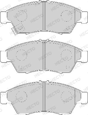 Necto FD7023A - Тормозные колодки, дисковые, комплект www.autospares.lv