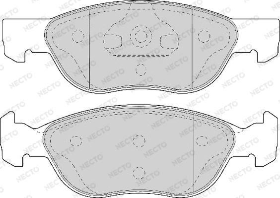 Necto FD7076A - Brake Pad Set, disc brake www.autospares.lv