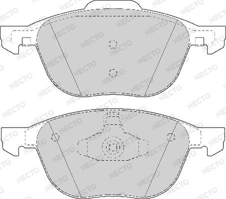 Necto FD7078A - Тормозные колодки, дисковые, комплект www.autospares.lv