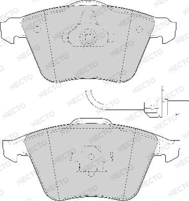 Necto FD7073A - Тормозные колодки, дисковые, комплект www.autospares.lv