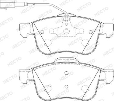 Necto FD7196A - Brake Pad Set, disc brake www.autospares.lv