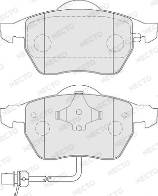 Necto FD7145A - Тормозные колодки, дисковые, комплект www.autospares.lv