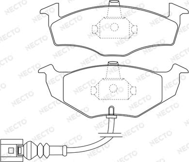 Necto FD7114A - Bremžu uzliku kompl., Disku bremzes www.autospares.lv