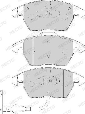 Necto FD7111A - Тормозные колодки, дисковые, комплект www.autospares.lv