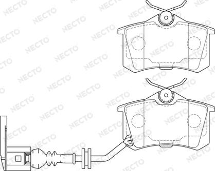 Necto FD7121A - Тормозные колодки, дисковые, комплект www.autospares.lv