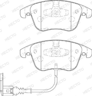 Necto FD7349A - Bremžu uzliku kompl., Disku bremzes autospares.lv