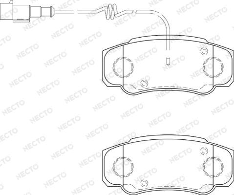 Necto FD7346V - Brake Pad Set, disc brake www.autospares.lv