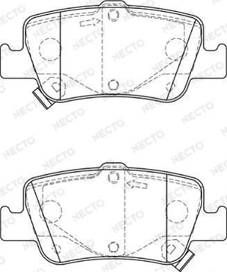 Necto FD7341A - Тормозные колодки, дисковые, комплект www.autospares.lv