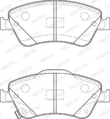 Necto FD7342A - Brake Pad Set, disc brake www.autospares.lv