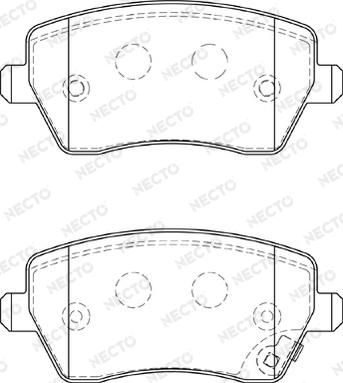 Necto FD7356A - Тормозные колодки, дисковые, комплект www.autospares.lv