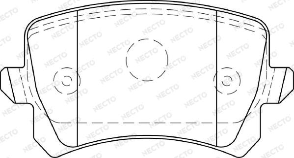 Necto FD7350A - Тормозные колодки, дисковые, комплект www.autospares.lv