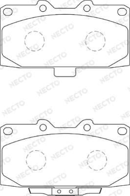 Necto FD7305A - Тормозные колодки, дисковые, комплект www.autospares.lv