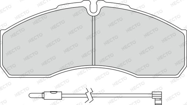 Necto FD7300V - Тормозные колодки, дисковые, комплект www.autospares.lv