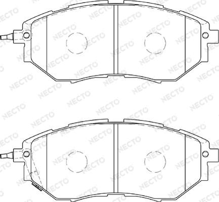 Necto FD7307A - Bremžu uzliku kompl., Disku bremzes www.autospares.lv