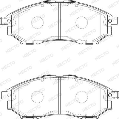 Necto FD7387A - Bremžu uzliku kompl., Disku bremzes www.autospares.lv