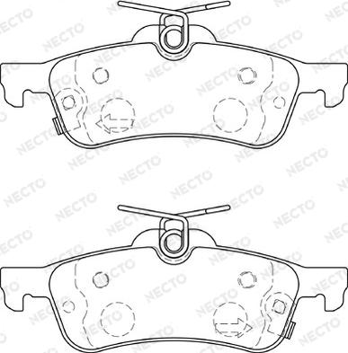 Necto FD7334A - Тормозные колодки, дисковые, комплект www.autospares.lv