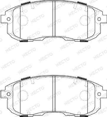 Necto FD7374A - Тормозные колодки, дисковые, комплект www.autospares.lv