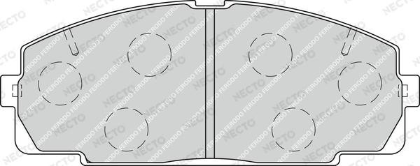 Necto FD7241V - Brake Pad Set, disc brake www.autospares.lv