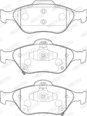 Necto FD7242A - Тормозные колодки, дисковые, комплект www.autospares.lv