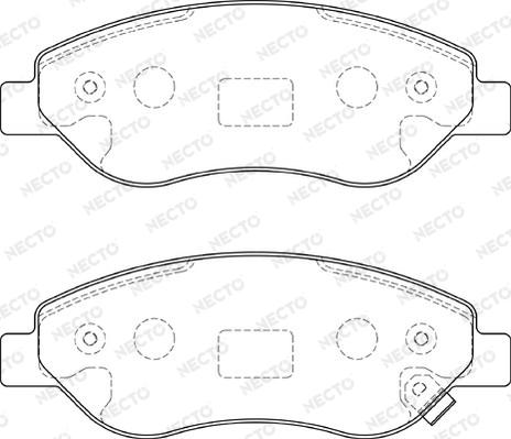 Necto FD7264A - Bremžu uzliku kompl., Disku bremzes www.autospares.lv