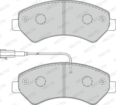 Necto FD7268V - Тормозные колодки, дисковые, комплект www.autospares.lv