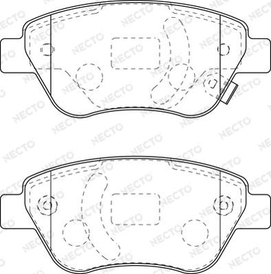 Necto FD7263A - Тормозные колодки, дисковые, комплект www.autospares.lv