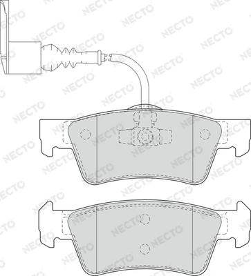 Necto FD7207V - Brake Pad Set, disc brake www.autospares.lv