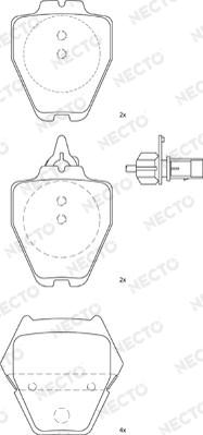 Necto FD7284A - Тормозные колодки, дисковые, комплект www.autospares.lv