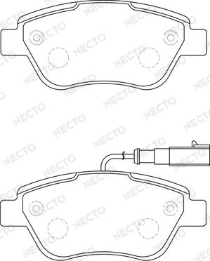 Necto FD7280A - Тормозные колодки, дисковые, комплект www.autospares.lv