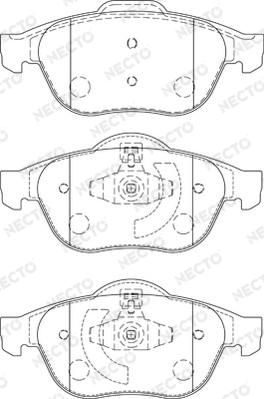 Necto FD7228A - Тормозные колодки, дисковые, комплект www.autospares.lv