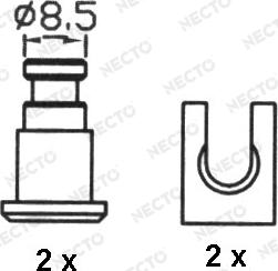 Necto N1033 - Bremžu loku komplekts autospares.lv