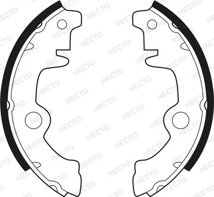 Necto N1021 - Brake Shoe Set www.autospares.lv