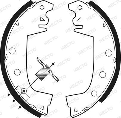 Necto N1022 - Brake Shoe Set www.autospares.lv