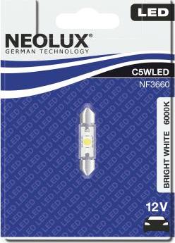 NEOLUX® NF3660-01B - Kvēlspuldze, Salona telpas apgaismojums www.autospares.lv