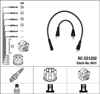 NGK 9031 - Augstsprieguma vadu komplekts www.autospares.lv