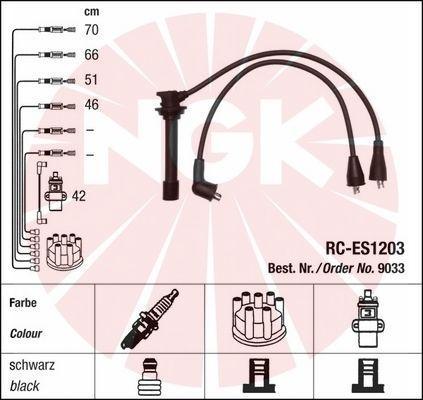 NGK 9033 - Augstsprieguma vadu komplekts www.autospares.lv