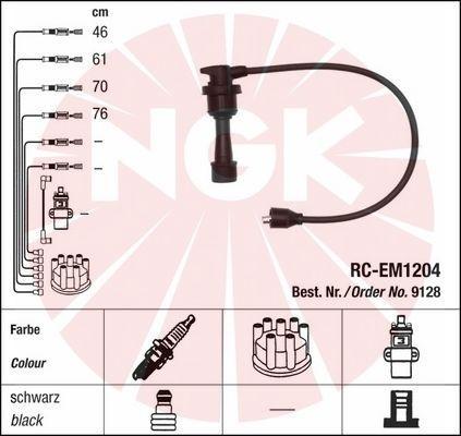 NGK 9128 - Augstsprieguma vadu komplekts www.autospares.lv