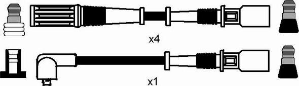 NGK 44300 - Augstsprieguma vadu komplekts www.autospares.lv