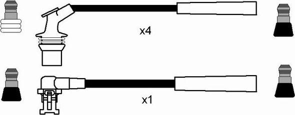 NGK 8493 - Augstsprieguma vadu komplekts www.autospares.lv