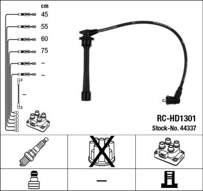 NGK 44337 - Augstsprieguma vadu komplekts www.autospares.lv