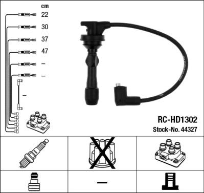 NGK 44327 - Augstsprieguma vadu komplekts www.autospares.lv