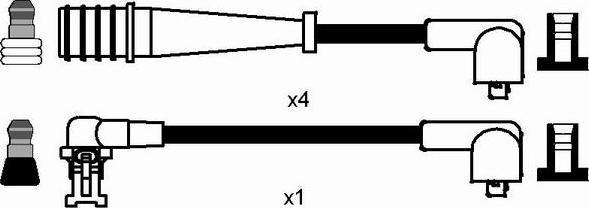 NGK 44287 - Augstsprieguma vadu komplekts www.autospares.lv